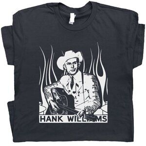 Hank Williams Sr Retro Country Music Graphic Unisex T-Shirt .